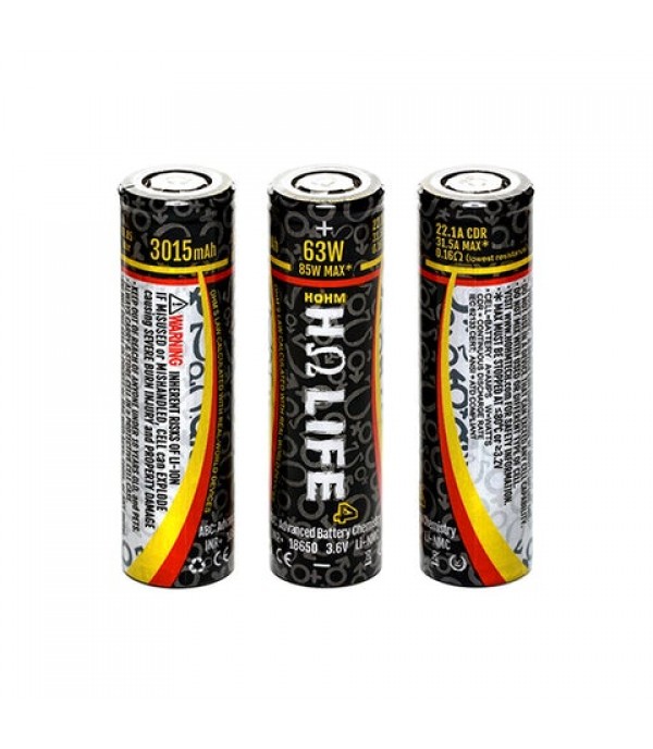 Hohm Tech Hohm Life 18650 INR 3015mAh 31.5A Flat Top Battery